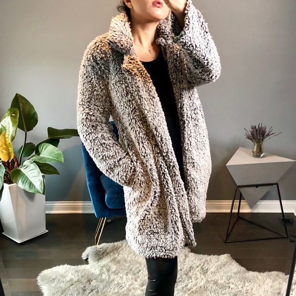Gin Boutique Jackets & Blazers - 🆕Tara Long Coat Sherpa Black